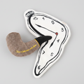Dog toy shaped like a neck with numbers on a white background