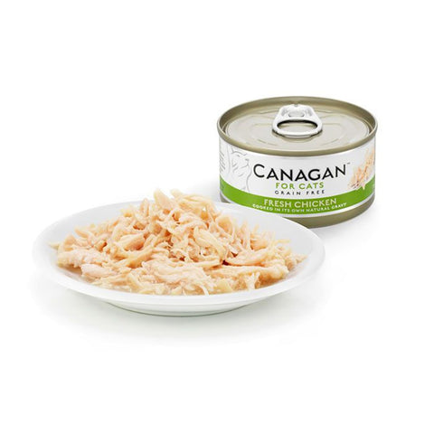 Canagan Fresh Chicken Wet Cat Food 75g — open tin detail — Sparkly Tails