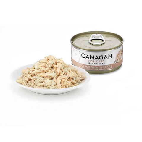 Canagan Chicken with Crab Wet Cat Food 75g — open tin detail — Sparkly Tails