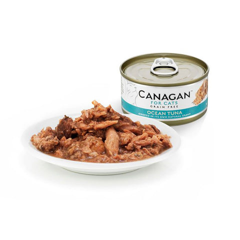 Canagan Ocean Tuna Wet Cat Food 75g — open tin detail — Sparkly Tails