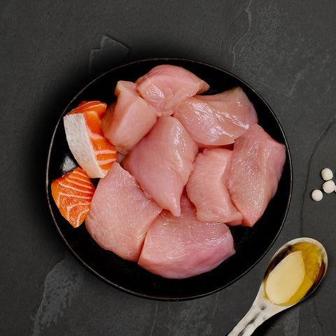 Canagan Chicken with Salmon Wet Cat Food 75g — lifestyle shot — Sparkly Tails