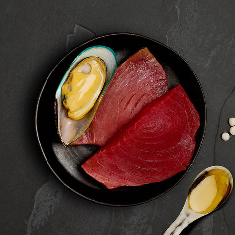 Canagan Tuna with Mussels Wet Cat Food 75g — lifestyle shot — Sparkly Tails