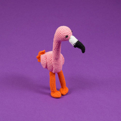 Crochet Flamingo Squeaker Dog Toy - Sparkly Tails 3