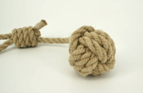 details of Monkeyfist hemp rope dog toy