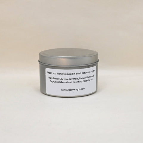 Dog Calming Candle, 100% Organic Essential Oils, Waggy Wagon - Sparkly Tails