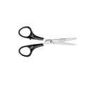 Black and silver Art Studio hair shears scissors on a plain white background.