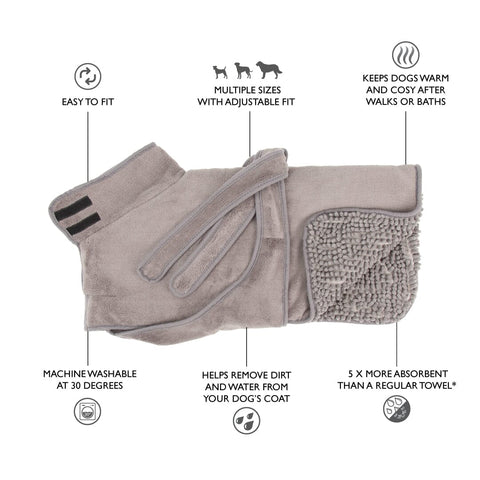 Expedition Deluxe Noodle & Microfibre Dog Drying Coat - Sparkly Tails