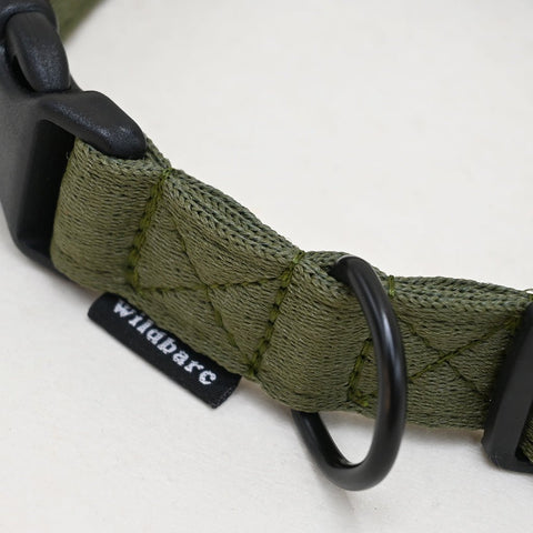 Green Khaki Collar, Made From Ocean Plastics - Sparkly Tails