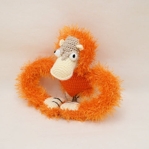 Hand Crochet Monkey With Squeaker - Sparkly Tails