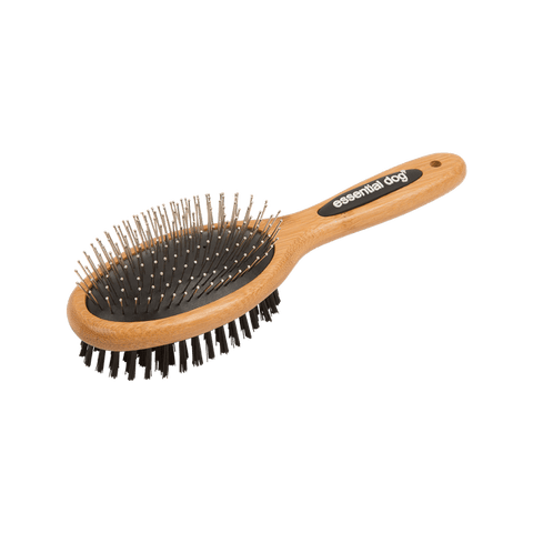 Natural Bamboo Double Sided Pin & Bristle Brush, Cats & Dogs - Sparkly Tails