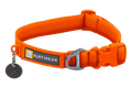 Ruffwear Front Range Collar, Blaze Orange with Ruffwear logo on a white background