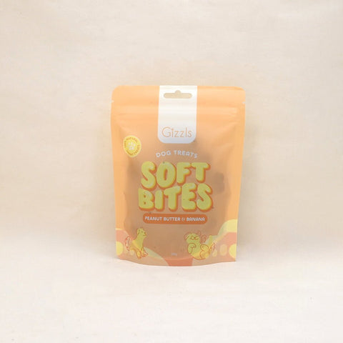 Soft Vegan Treats Peanut Butter & Banana Dog Treats, Gizzls, 150g - Sparkly Tails