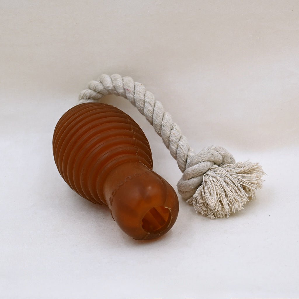 Natural Toy Rope Fetch Dog Toy Bouncy Rope Made From Organic Natural Rubber – Sparkly Tails