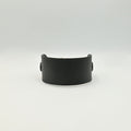 Black dog leather collar on a white background 