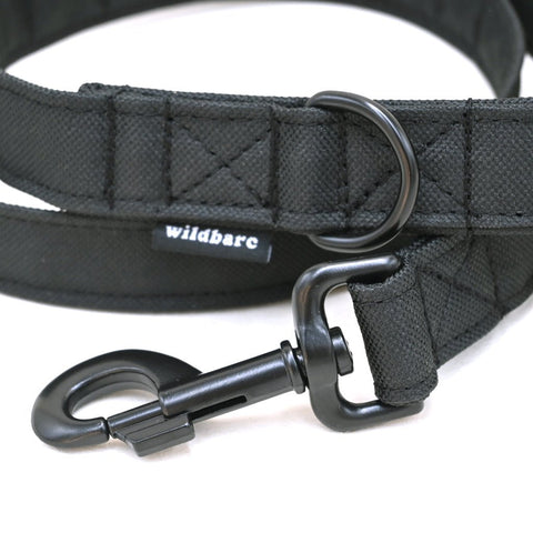 Wildbarc Black Canvas Dog Lead, 4.1' (125cm) - Sparkly Tails