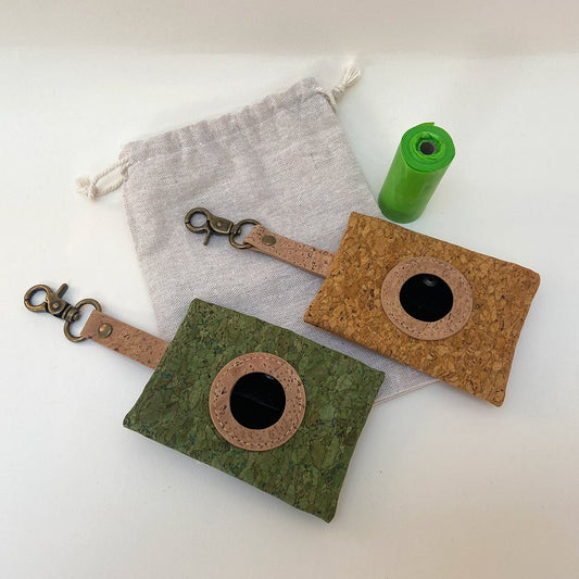 Dog Poop Bag Holder, Made with Eco-friendly Cork by Ecolif3 - Sparkly Tails