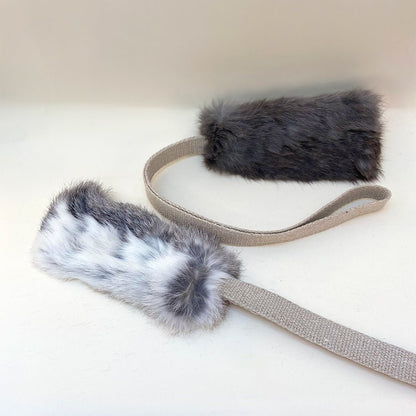Dog Training Toy with Organic Rabbit Fur - Sparkly Tails