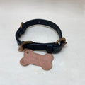 Georgie Paws Leather Dog Collar - Black - Sparkly Tails