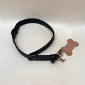 Georgie Paws Leather Dog Collar - Black - Sparkly Tails