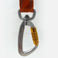 CaRABENER DETAILS OF Hands Free Dog Lead, Recycled Material, Terracotta Ripple, 300cm - Sparkly Tails