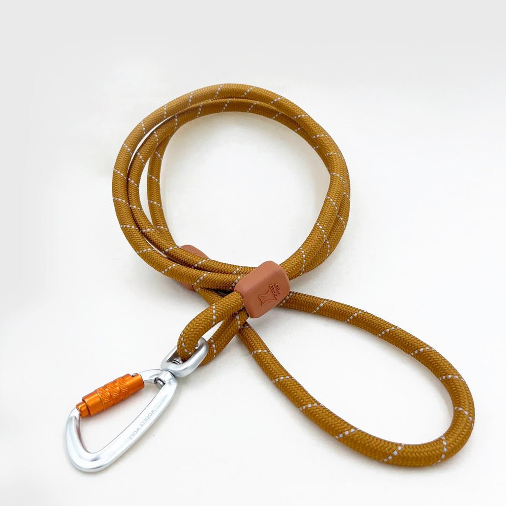 Rope Dog Lead Made From Recycled Bottles, Honey Ginger, 180 cm - Sparkly Tails