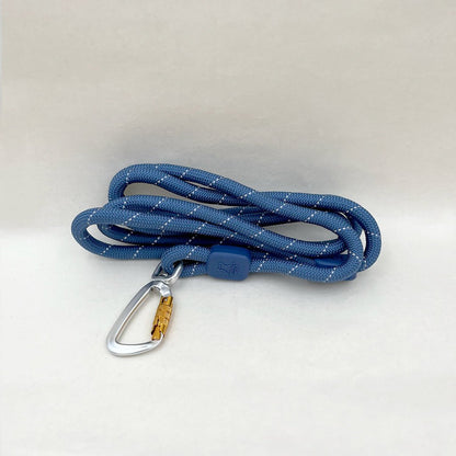 Rope Dog Lead, Made From Recycled Bottles, Pigeon Blue, 180 cm - Sparkly Tails