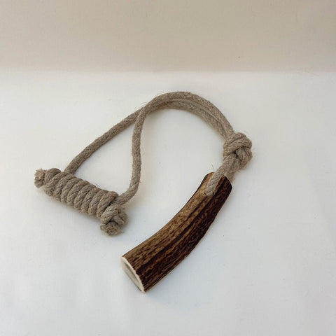 Rope Dog Toy with Antler Dog Chew by Pawsome Pet Toys - Sparkly Tails