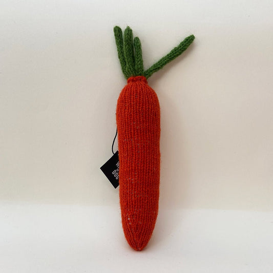 Squeaker Dog Toy, Lambswool Carrot by Ware of the Dog - Sparkly Tails