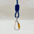 Thin Rope Dog Lead Made From Recycled Bottles, Pigeon Blue, 180 cm, 8mm - Sparkly Tails